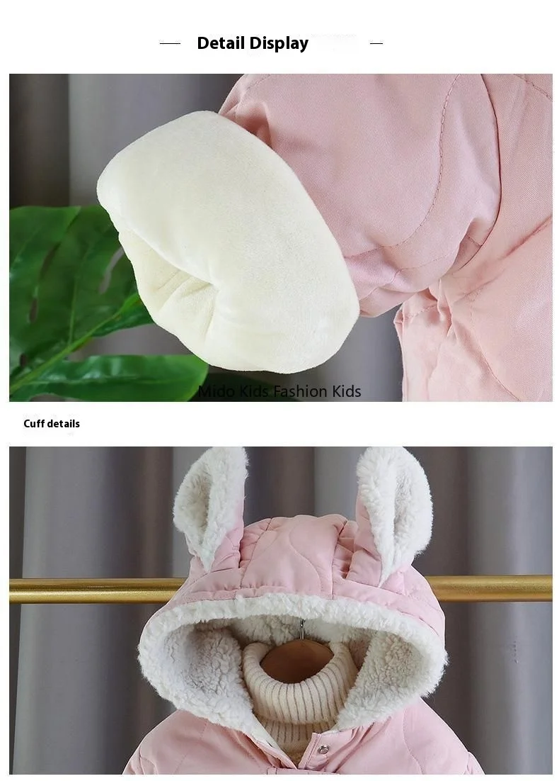 1-9Y الفتيات الشتاء سترة قطن الإناث الطفل مبطن سترة الطفل الخريف الشتاء الأطفال الأجنبية الشتاء الملابس القطنية 80-120 سنتيمتر #6