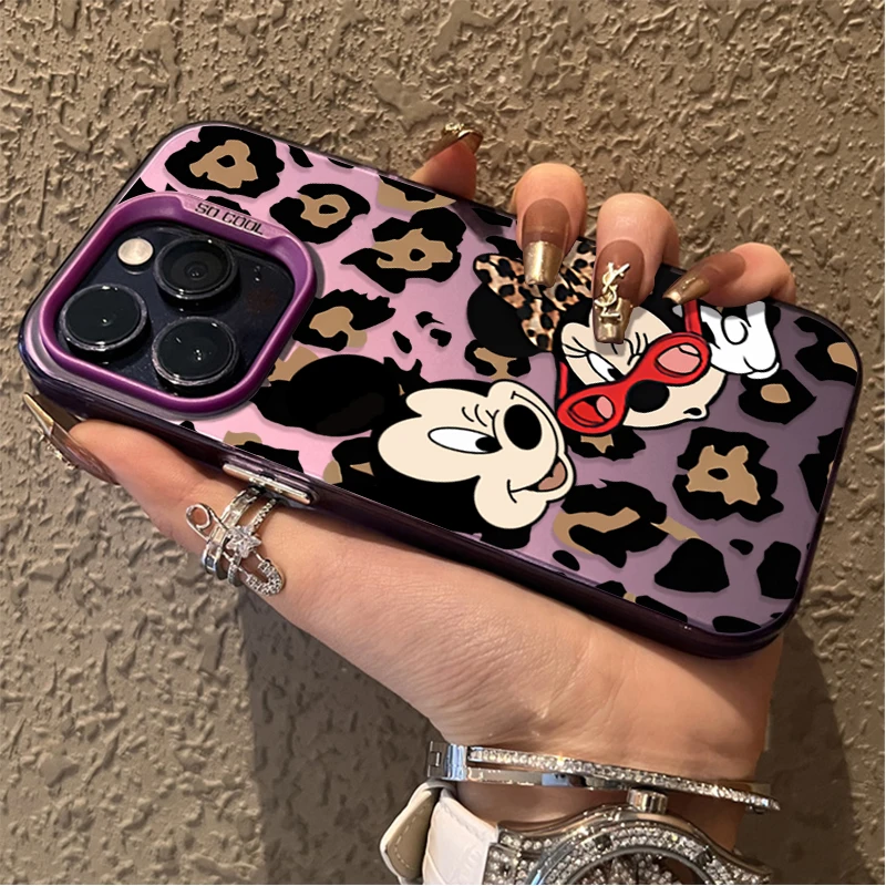 حافظة ميكي بطبعة الفهد لهاتف Xiaomi Redmi A5 A4 A3 A3X A2 A1 Plus 13X Redmi K80 Ultra K70 K70E K60 K60E K50 K40 K40S K30 PC