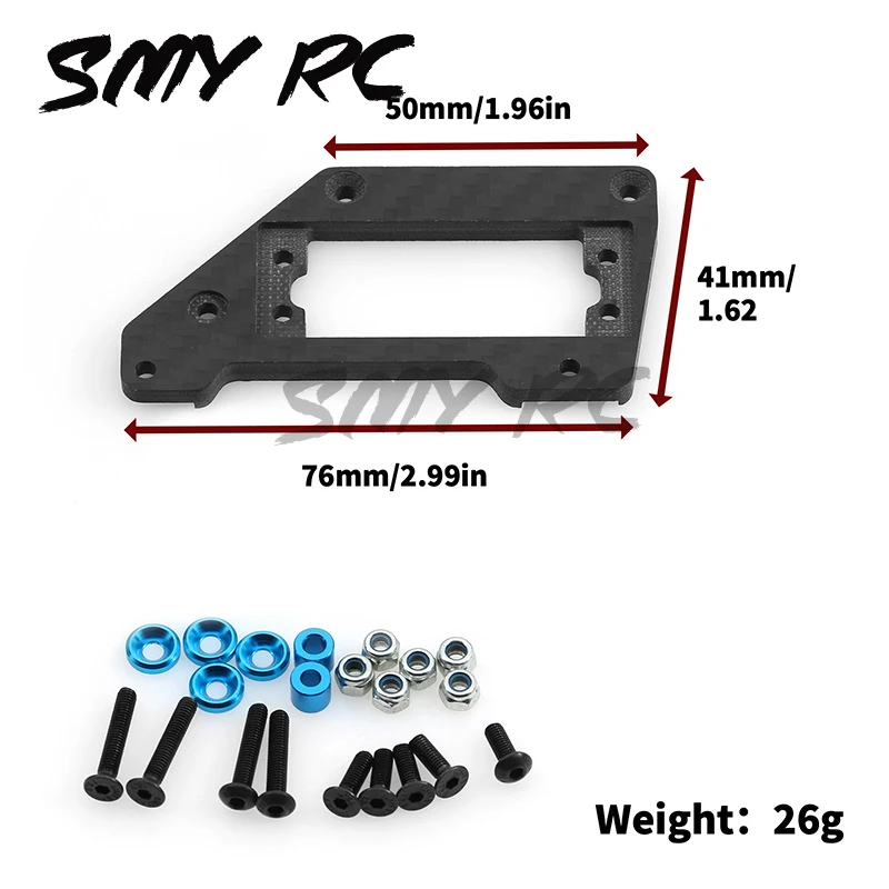 

Carbon Fiber Steering Gear Mount Axle Servo Mount Stand For 1/10 Axial SCX10 PRO SCX10PRO RC Car Upgrade Replacement Accessories