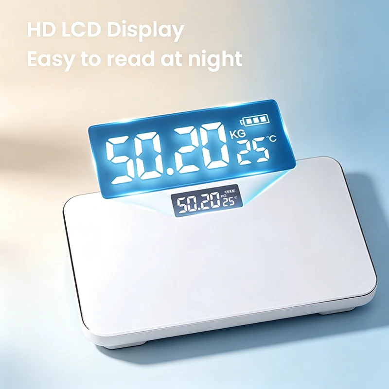 Digital Body Scale with LCD Display and Anti-Slip Base