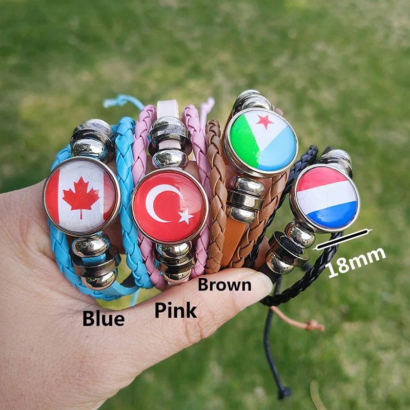 العصرية زهرة أساور للرجال النساء الاكسسوارات الجلدية لطيف النباتات سوار أساور الفن الزجاج اليدوية والمجوهرات الهدايا