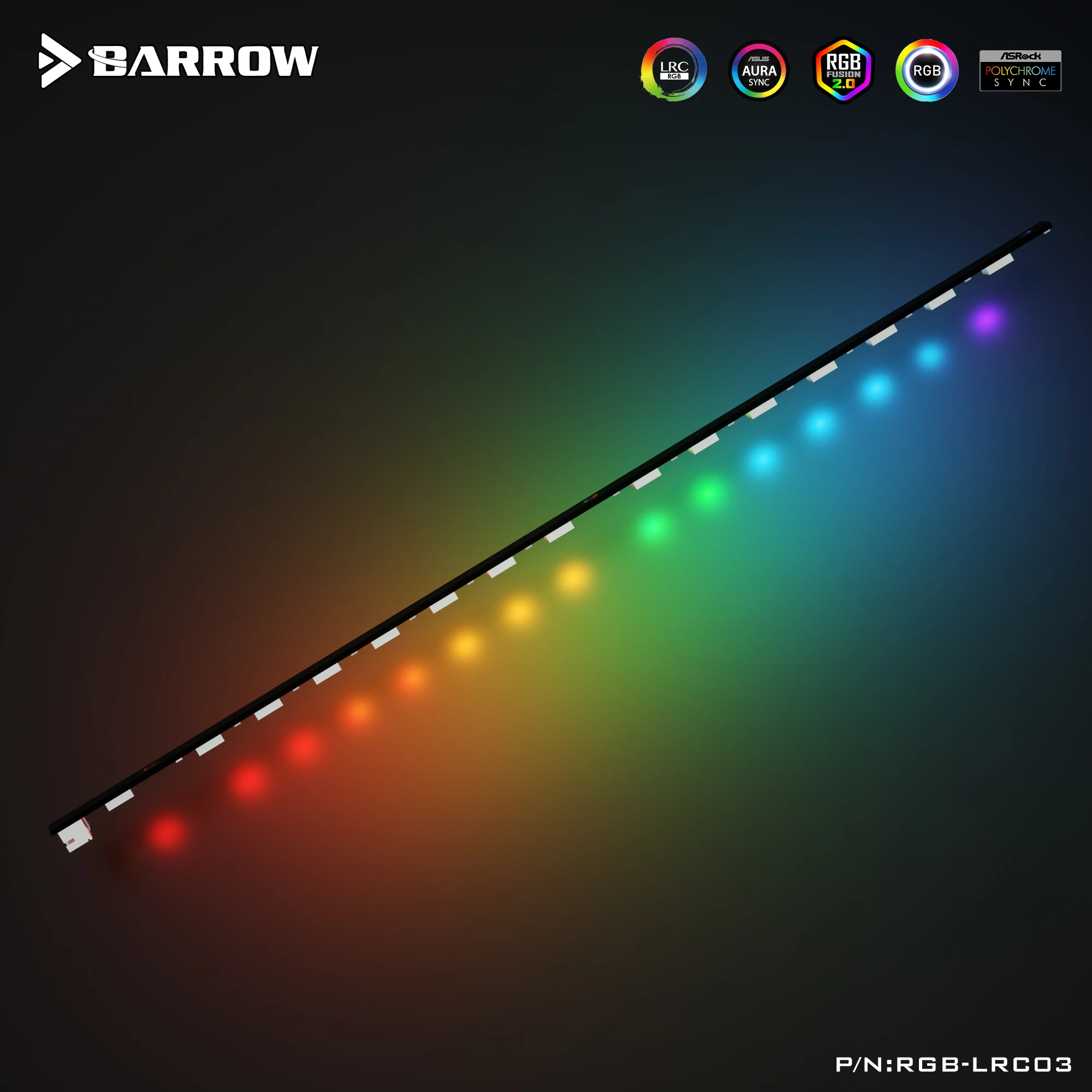 Barrow Rgb-LRC03 LRC2.0 5v 3pin Light Strips Special for Barrow Graphics Card Block Aurora 15 Lighting Beads High Quality