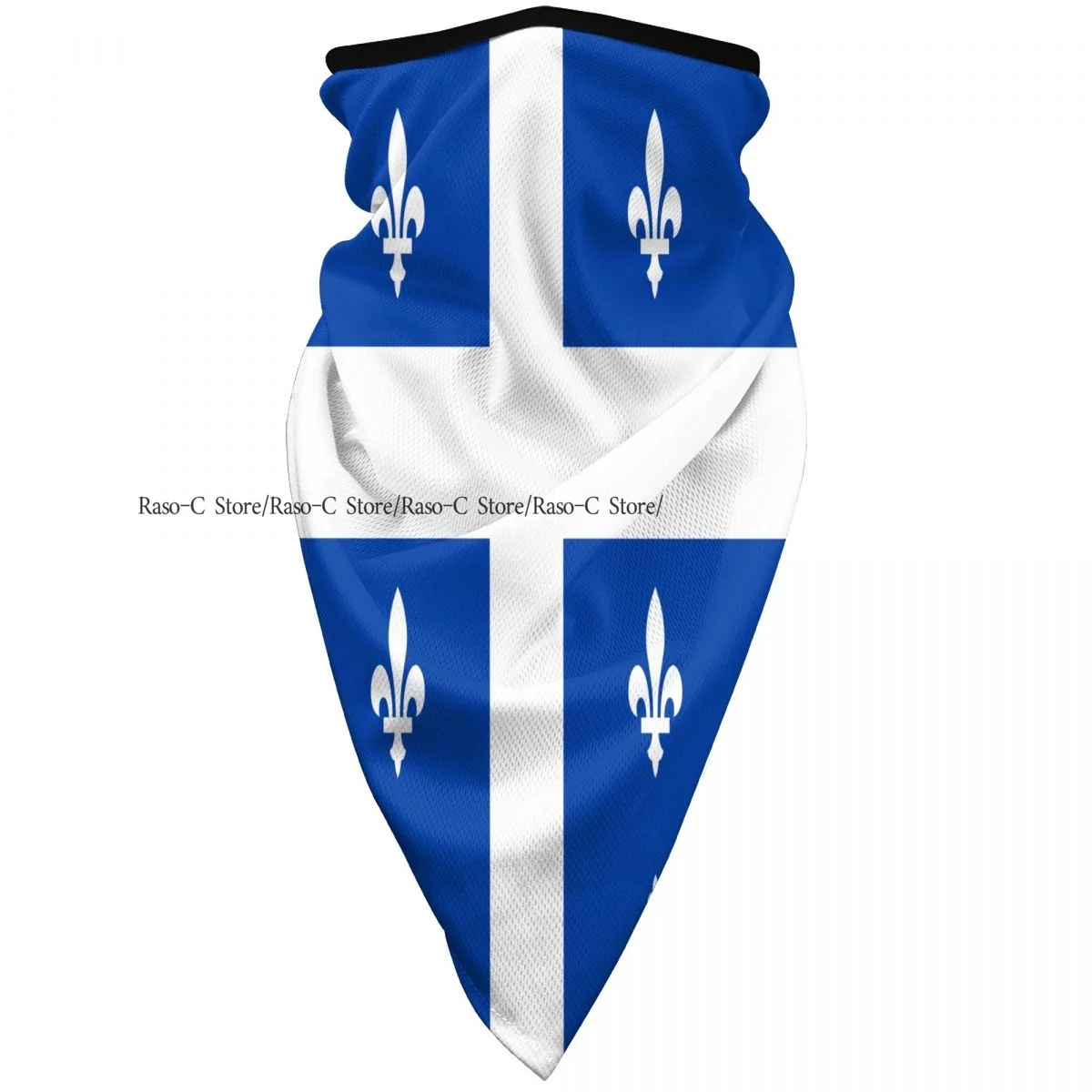 

Ice Silk Bike Mask Half Face Mask Balaclava Breathable Sun UV Protection Flag Of Quebec Outdoor Sport Cycling Windproof Scarf