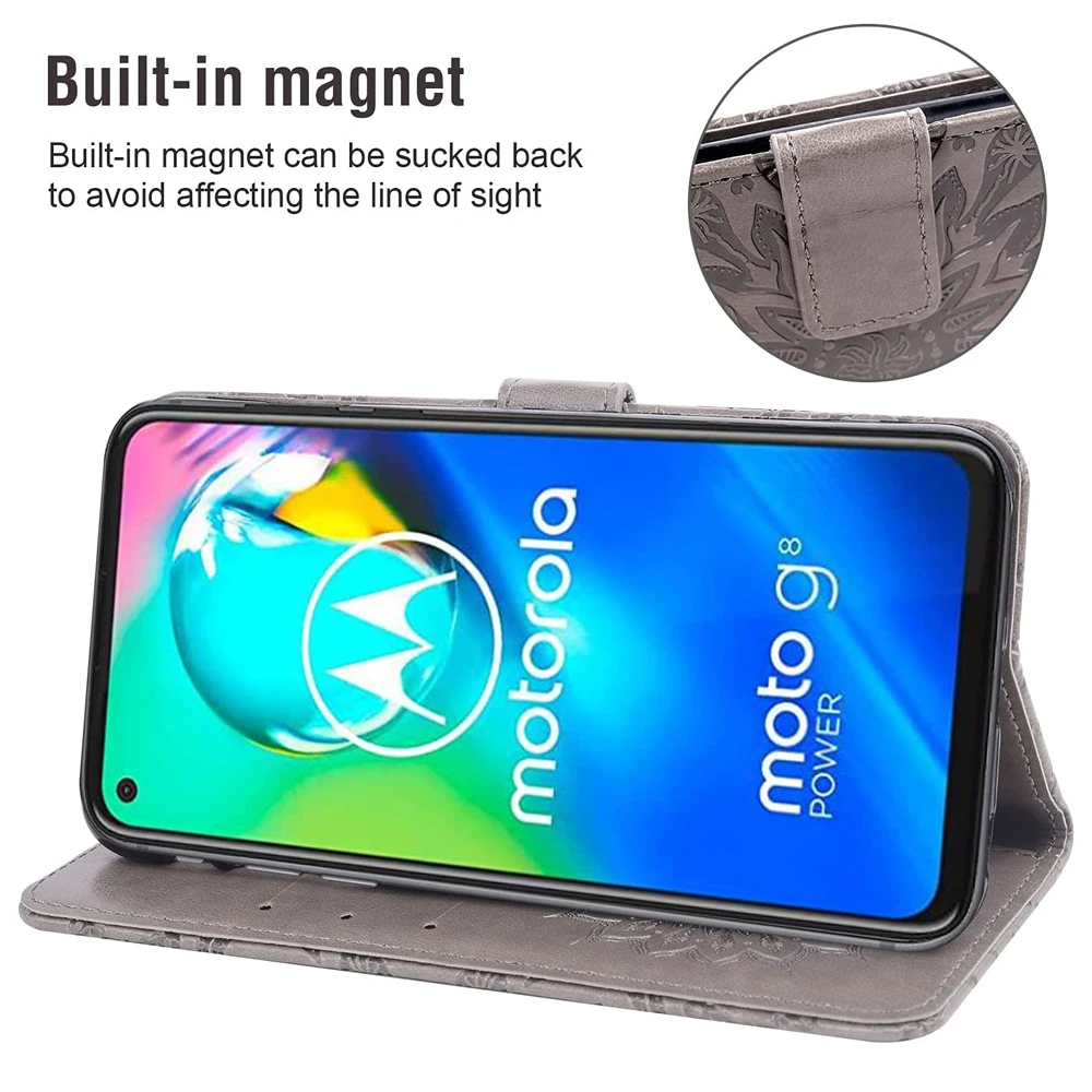 Phone Case For Motorola Moto G8 G 8 Plus Play Power Lite 8G Moto8 G8play G8+ G8Power Luxury Magnetic Flip Leather Wallet Cover