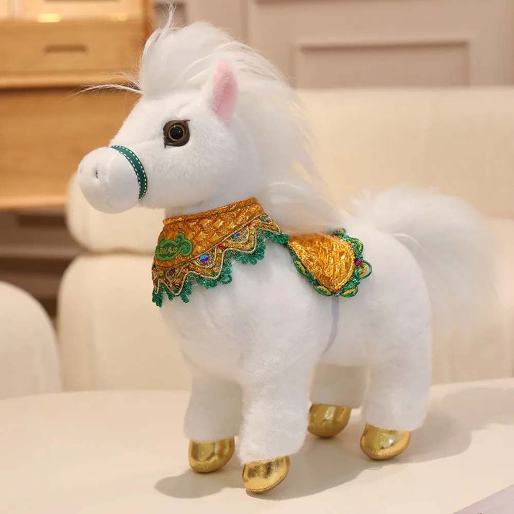 

Funny Mascot Horse Stuffed Toys Cartoon Animal 25cm Chinese Zodiac Horse Cute Lucky Pony Plush Doll New Year