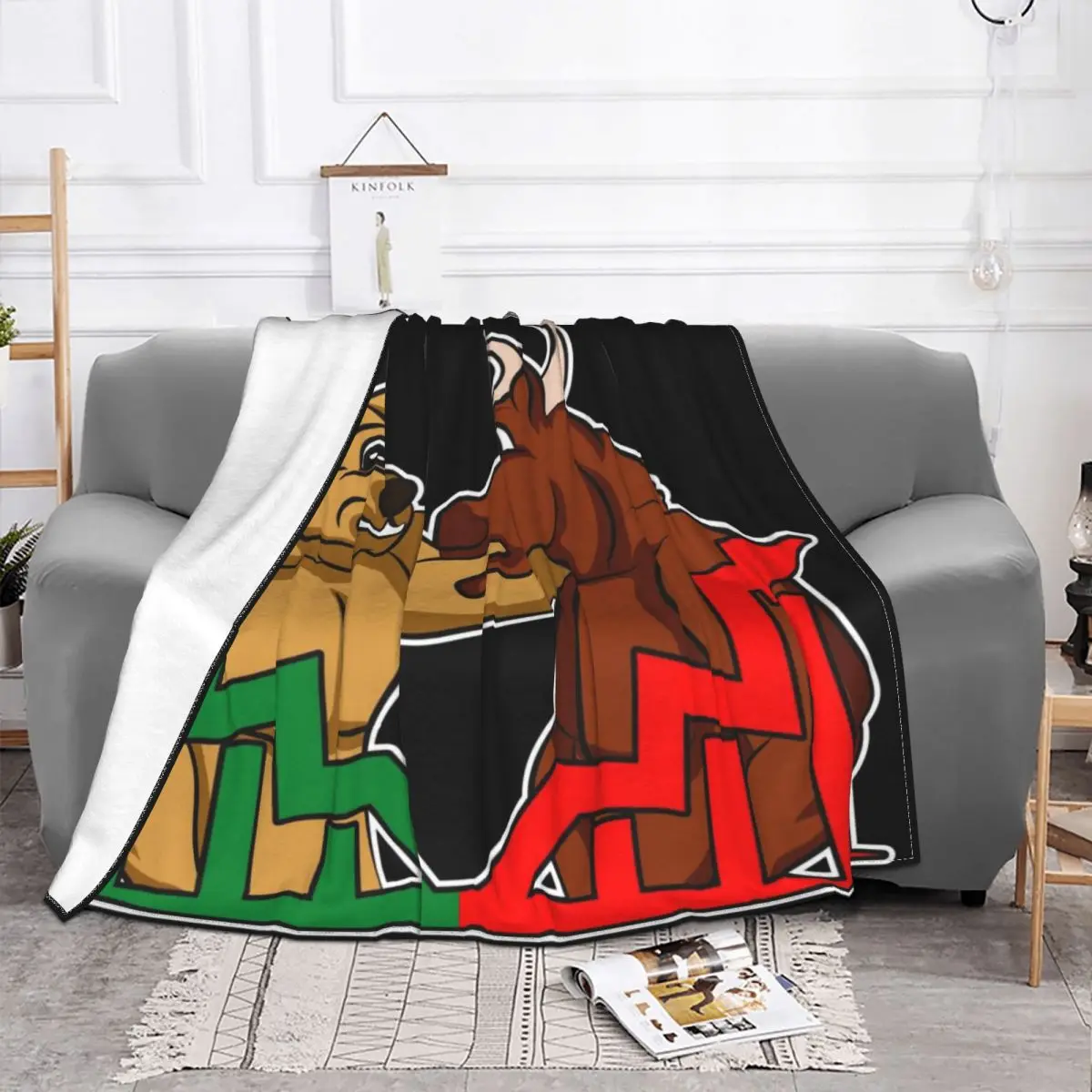 Stock Market Investor Shares Blanket Plush Summer Cute Lightweight Throw Blankets For bed Rug Piece