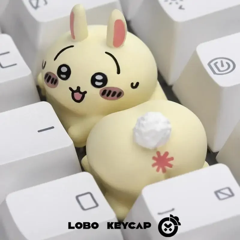 Imagem -04 - Miniso Chiikawa Personality Keycap Creative Cartoon Keycap Teclado Mecânico Keycap Transparente Student Learning Tool