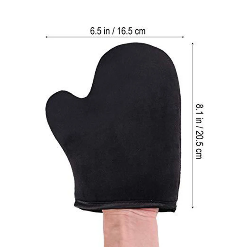 Aplicador de guantes autobronceadores, paquete de 2 guantes bronceadores sin sol con guantes bronceadores reutilizables de doble cara de terciopelo para el pulgar