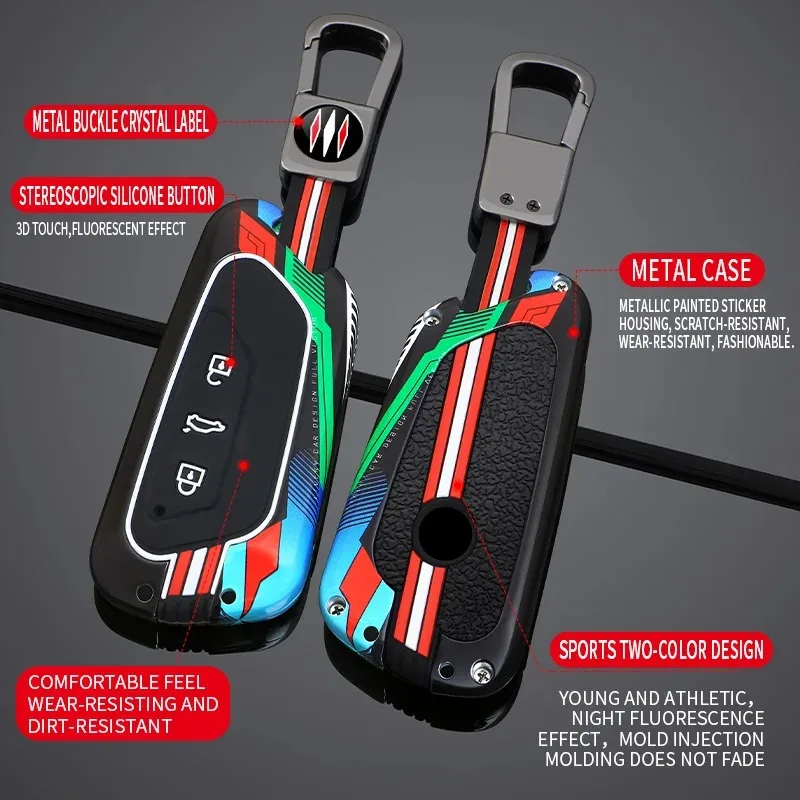 

Car Key Case Cover for VW Volkswagen Formentor Tarraco Golf 8 MK8 ID.6 ID.4 Cupra for Skoda Octavia A8 SEAT Leon MK4 2024 2025