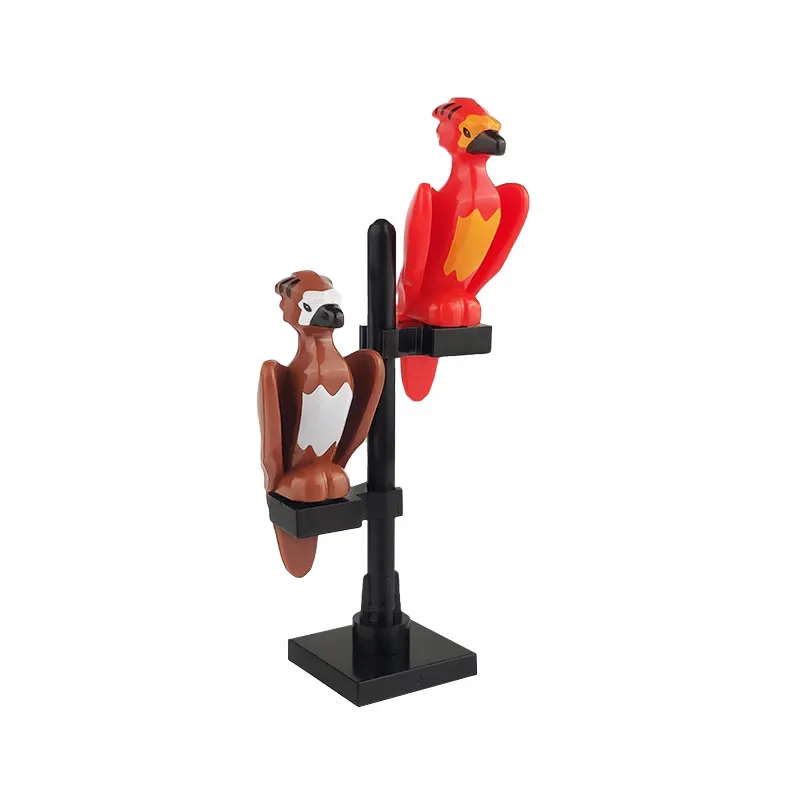 Building Blocks animal flying birds eagle seagull flamingo vulture sparrow parrot parakeet hawk jungle wildlife doll model 5pcs