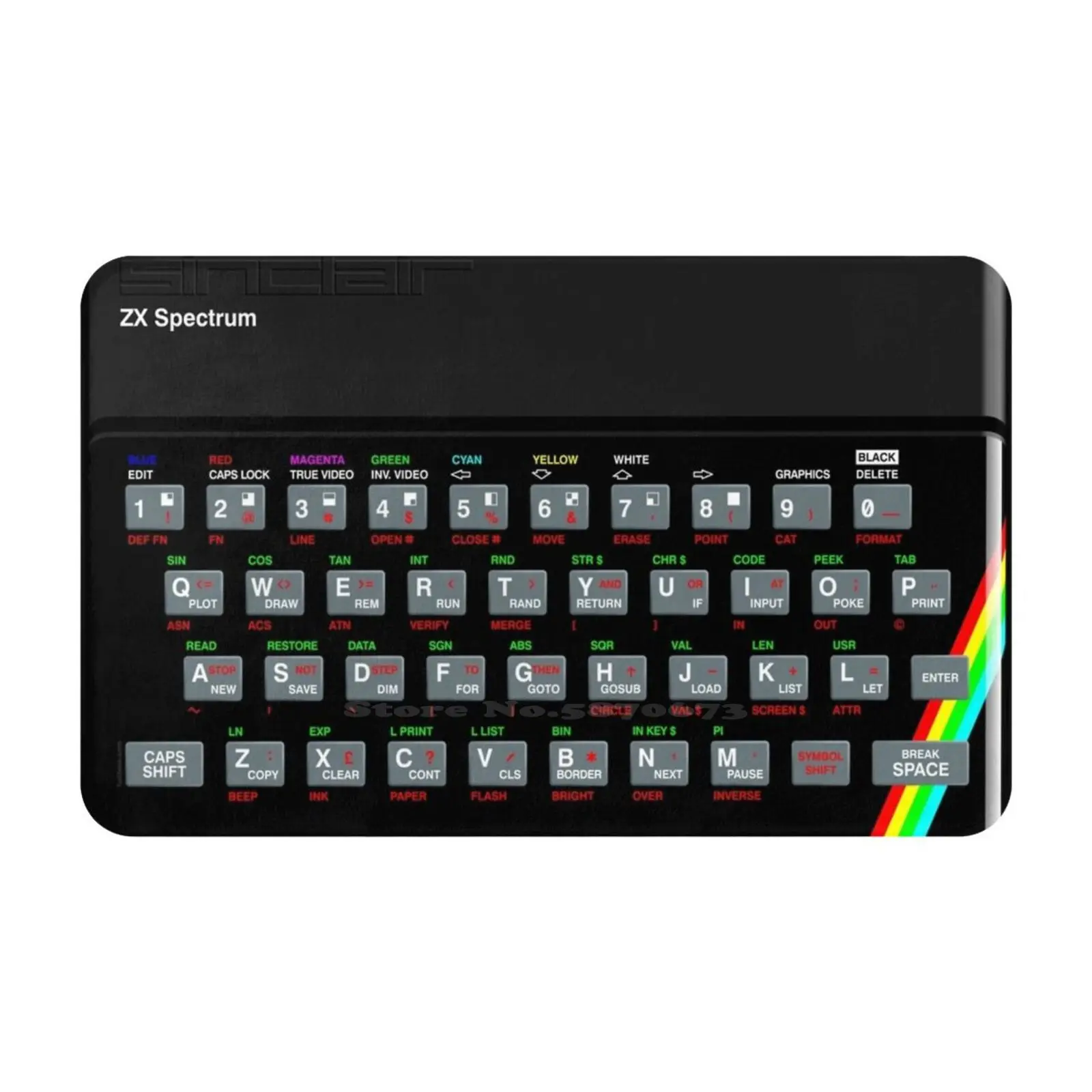 Zx Spectrum Soft Cushion Car Home Carpet Door Mat Zx Spectrum Personal Computer Geek 80S Nerd Freak