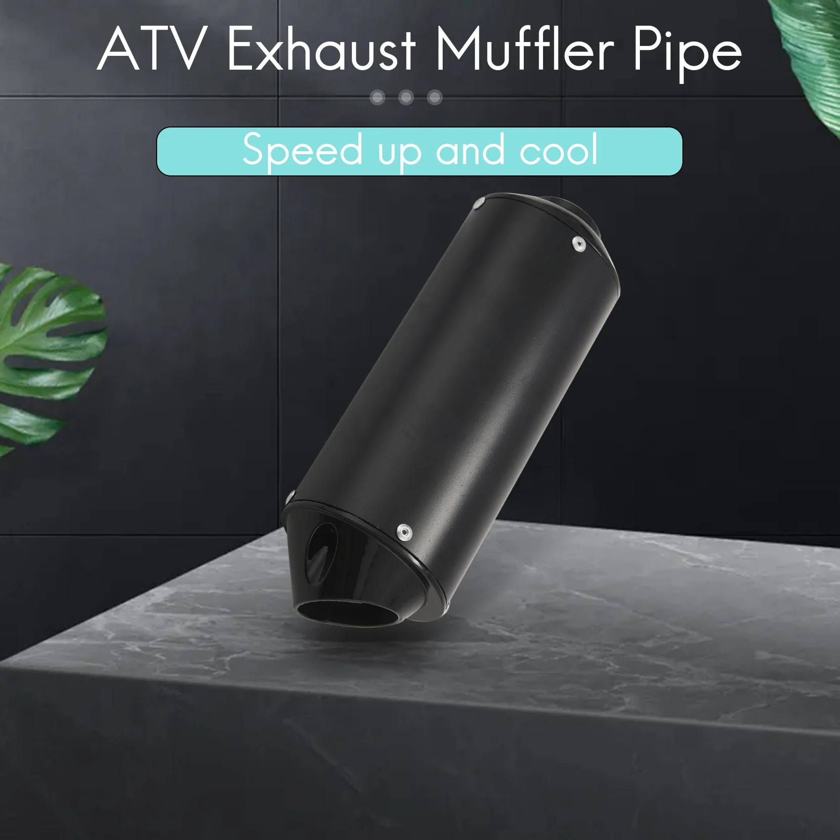 

Y79A_28Mm Motorcycle Exhaust Muffler Pipe Kit Exhaust Racing Pipe for 50Cc 110Cc 125Cc Dirt Pit Bike ATV for Honda Black