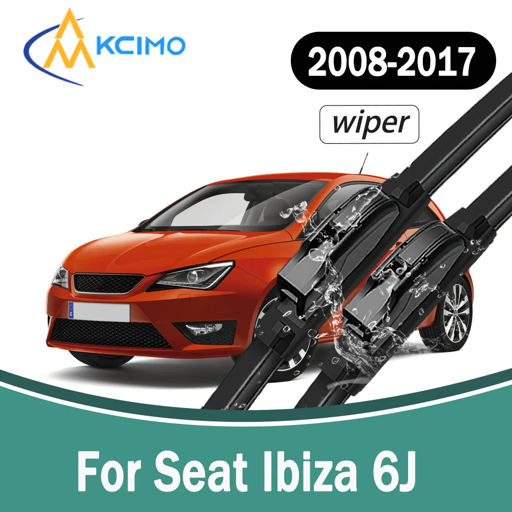

All-Weather Front Windscreen Wiper Blades For Seat Ibiza 6J 2008-2017 High Quality Silent Car Windshield Replacement Part 2Pcs