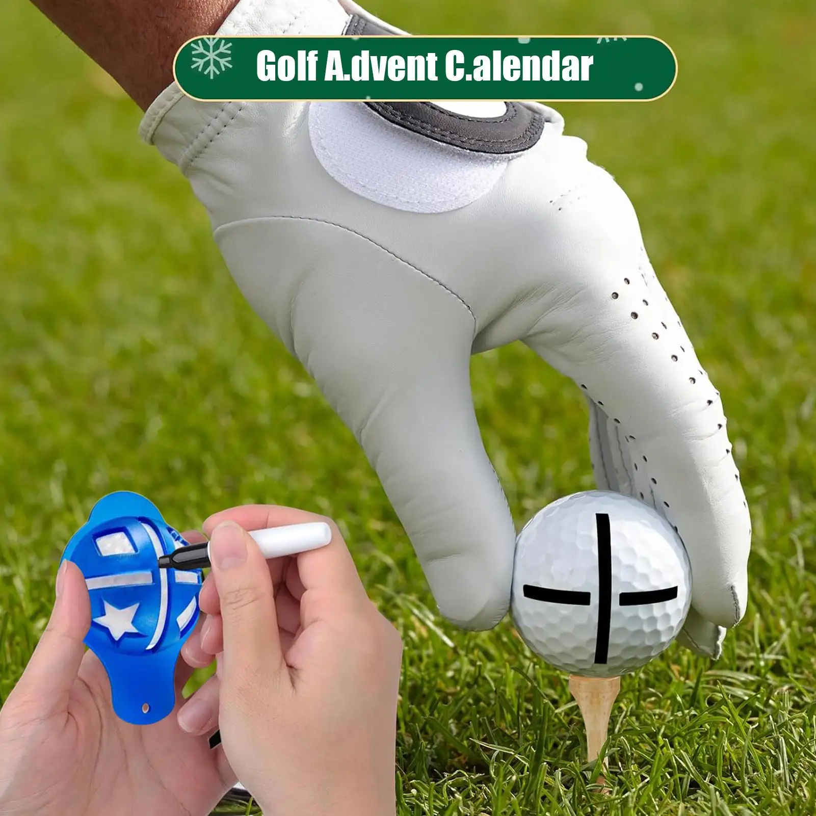 عيد الميلاد التقويم الغولف تحت عنوان 24 يوم العد التنازلي التقويم الاحتفال نوادي الغولف كرات تيز بطاقة النتائج للكبار الرجال في سن المراهقة الأولاد