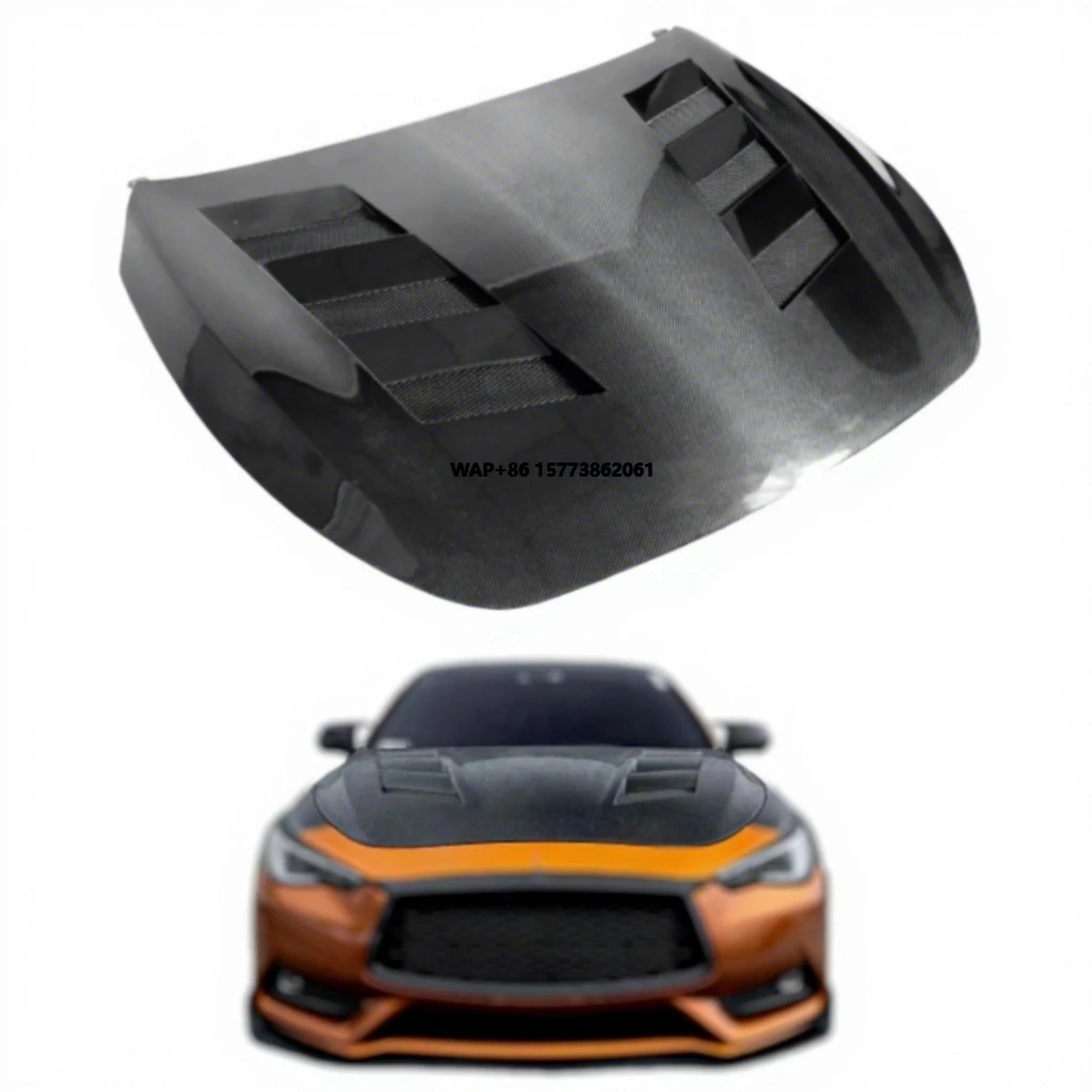 

Upgraded Modified ASM-style Carbon Fibre Hood for Infiniti Q60 Carbon Fiber Hood