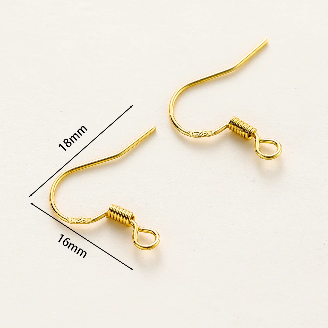 20Pcs 14K/18K Gold Plated Brass Earring Findings Clasps Hooks Earwire Findings for DIY Earrings Jewelry Making Accessories