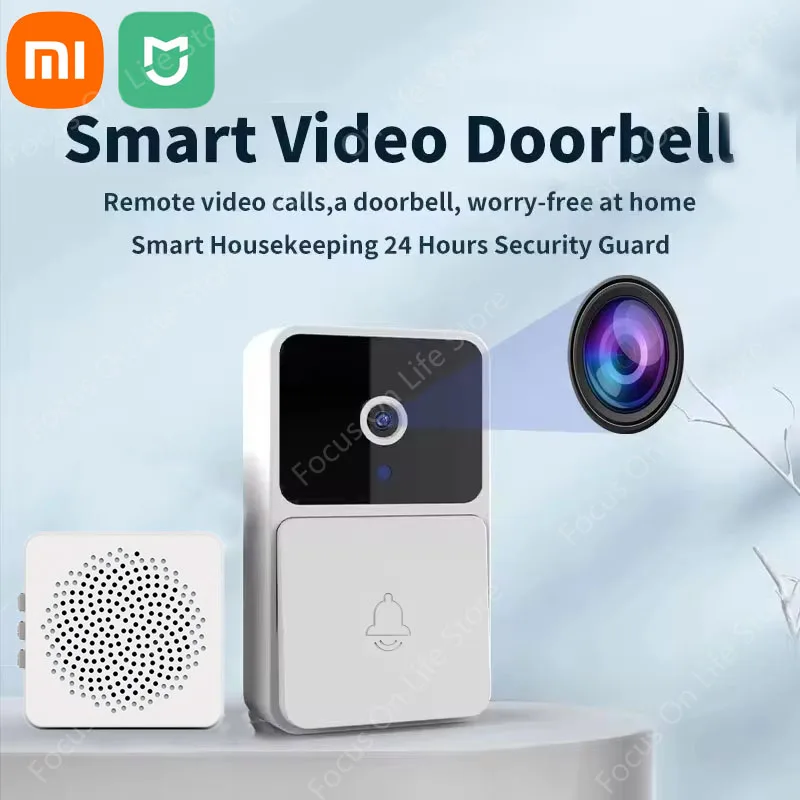 

Xiaomi MIJIA WIFI видео дверной звонок ночного видения умный дом безопасности HD дверной звонок двусторонний домофон голосовая охранная сигнализация для дома