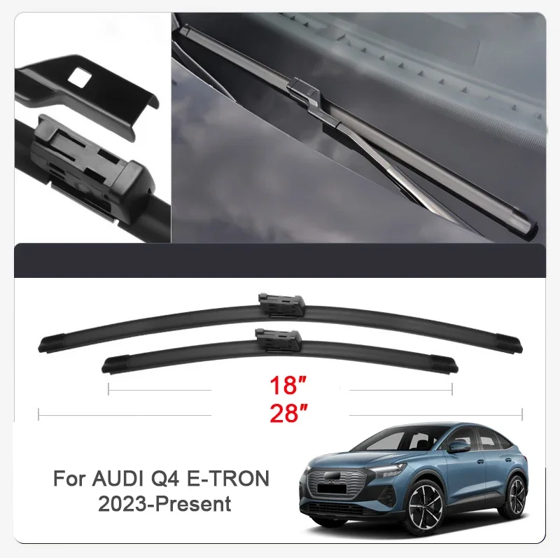 2PCS Car Blade Windshield Rubber Wiper Cleaning For Audi A1 8X GB A3 A4 A5 A6 A7 E-TRON Q2 GA Q3 8U F3 Q4 E-TRON Q7 4M Q5 FY