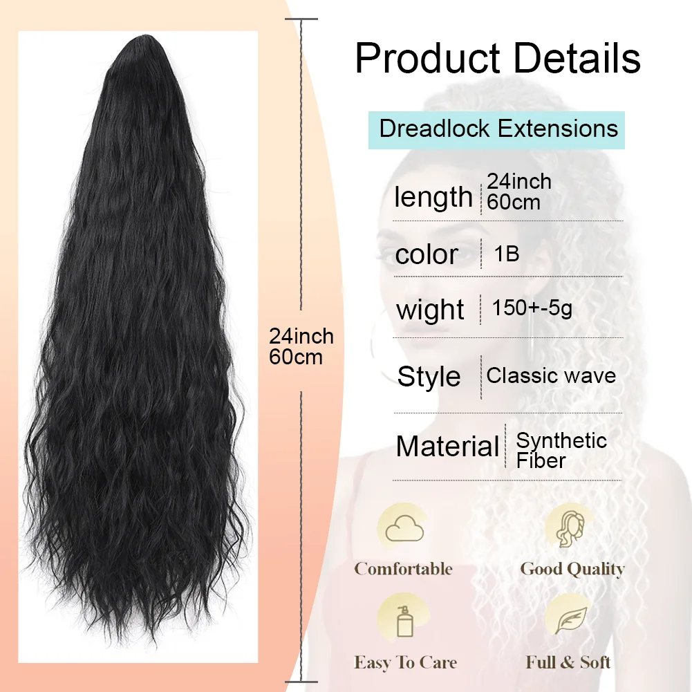 Long Curly Drawstring Ponytail Synthetic Ponytails for Women Ponytail Clip in Hair Extensions for Daily Cosplay