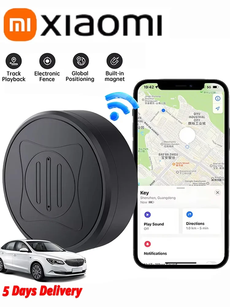 Xiaomi GPS Tracker Strong Magnetic Car Anti-Lost Device Pet Kids Bag For IOS Android Smart Finder Locator Bluetooth Finder