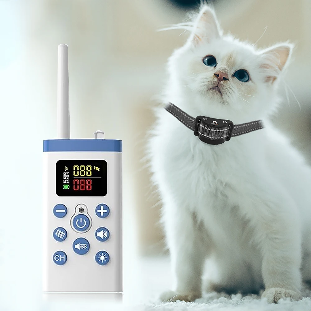 

Ошейник для кошек против мяуканья, безшоковый ошейник для кошек с пультом ДУ, ошейник для дрессировки кошек, автоматическое устройство против мяуканья для кошек с дистанционным управлением
