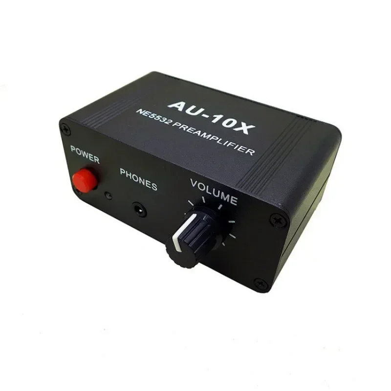 AU-10X NE5532 Stereo Music Audio Signal Pre-amplifier Amp Headphone Amplifier Board Gain 20db RCA 3.5MM Volume Control Tone