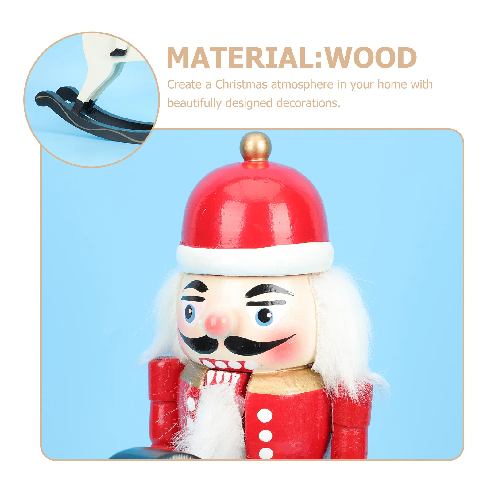 

Wooden Nutcracker Soldier Christmas Decoration Home Ornament Festive Table Display Xmas Decorations Traditional Craft
