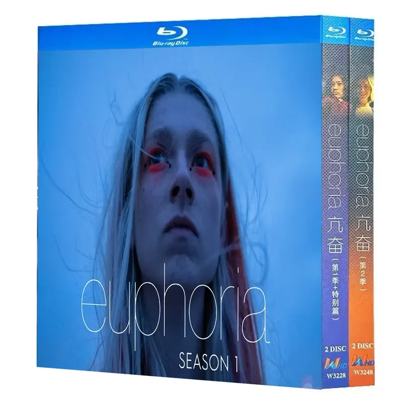 Série TV Euphoria Saisons 1-2, coffret 4 disques toutes régions, nouveau coffret Blu-ray haute définition BD