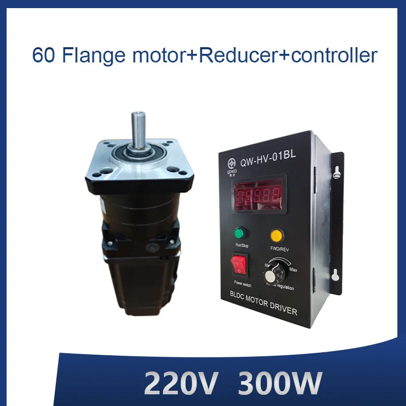 

Low Speed Permanent Magnet Planetary Reducer Brushless Motor 220V 300W Positive Reversing BLDC Motor and Reducer and Driver Kits