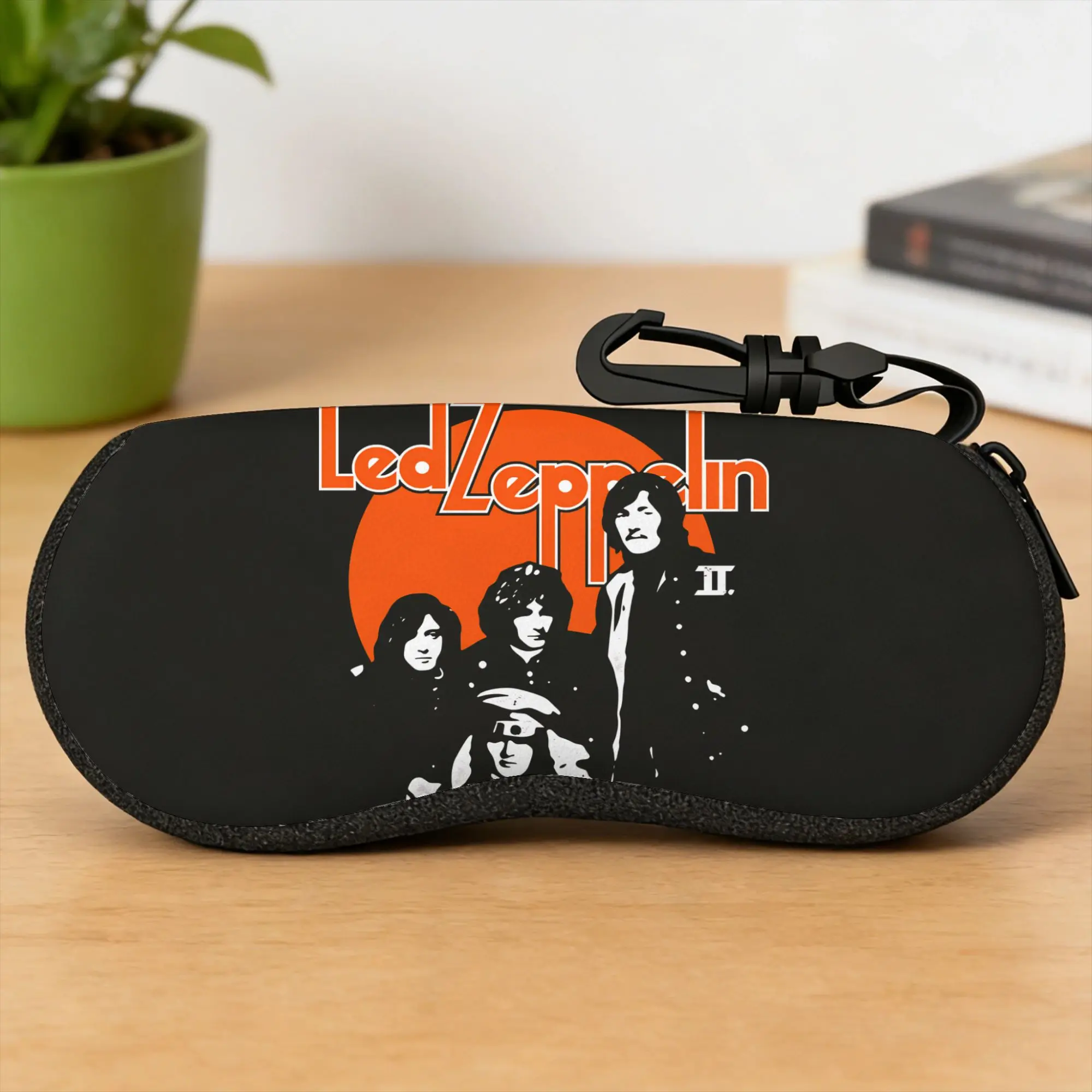 Estojo para óculos The Mother Ship Led Zeppelin com estampa, bolsa para óculos de sol, protetor de óculos masculino, organizador macio para óculos