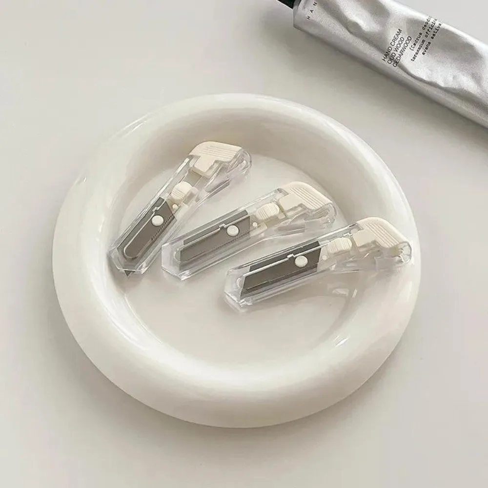 Durable Mini Box Cutter Retractable Non-Slip Blades Letter Opener Paper Cutter Office School