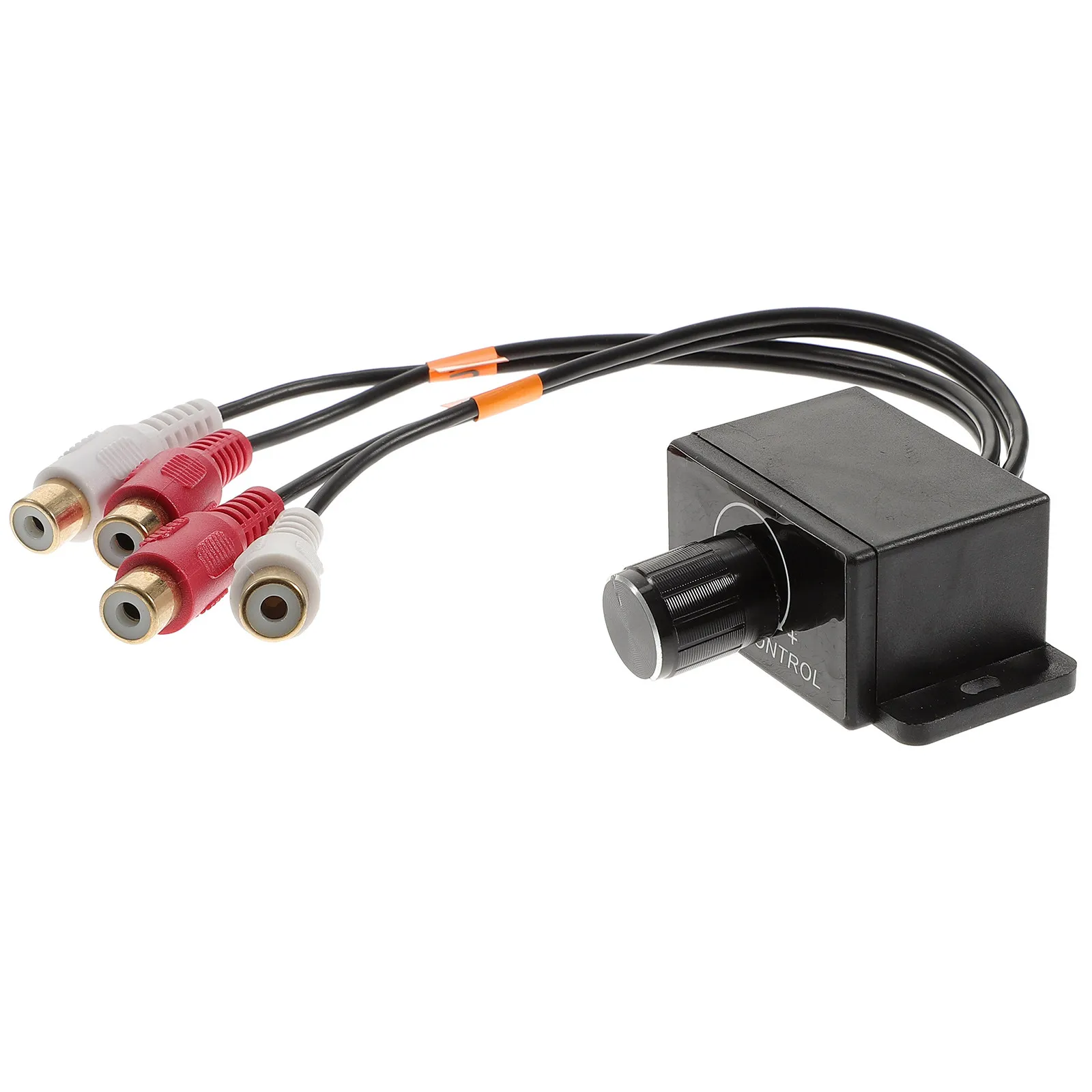Car Remote Level Control 27Cm Metal Bass Knob Volume Adjustment Rca Input Output Gain Control for Amplifier Car Level Controller