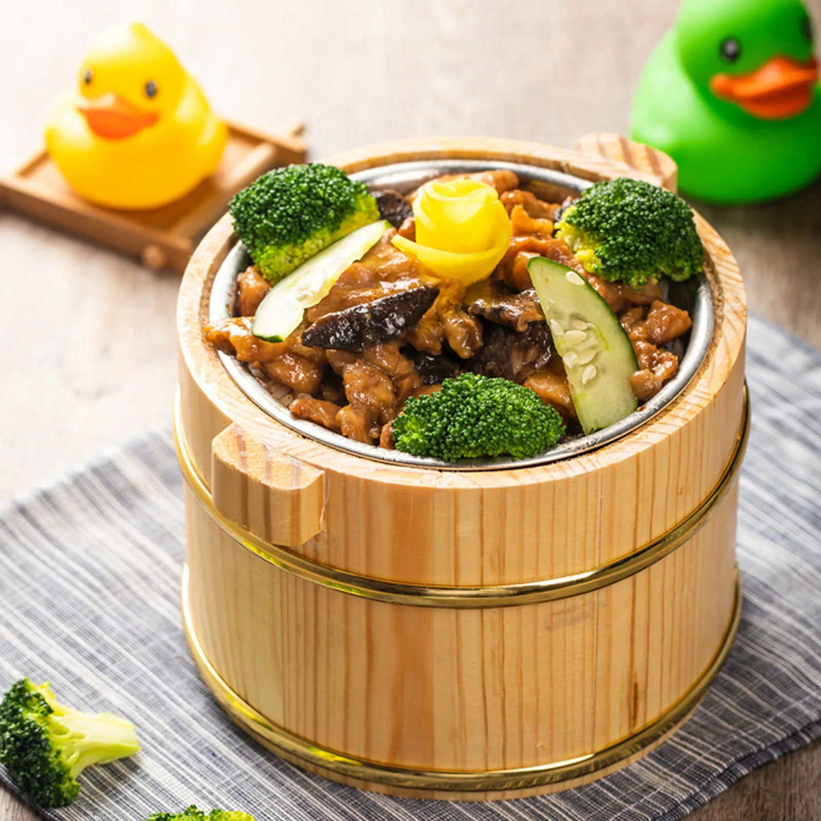 

1 Set Bucket Wooden Cooked Rice Server Sushi Rice Bowl Food Mixing Tub Sushi Display Bowl Restaurant Supplies Kitchen Bar Tools