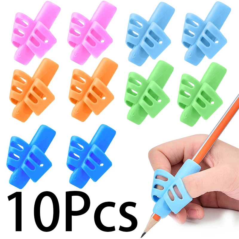 10Pcs Pen Grips for Kids Handwriting for Preschool Silicone Pencil Holder Pen Writing Aid Grip School Supplies for Kids