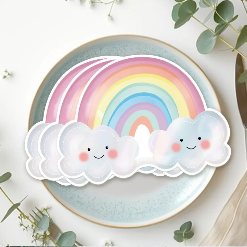 

Rainbow Clouds Paper Napkins Disposable Paper Placemat for DIY Holiday Party Dinner Supply Tableware Mat Party Paper Decor