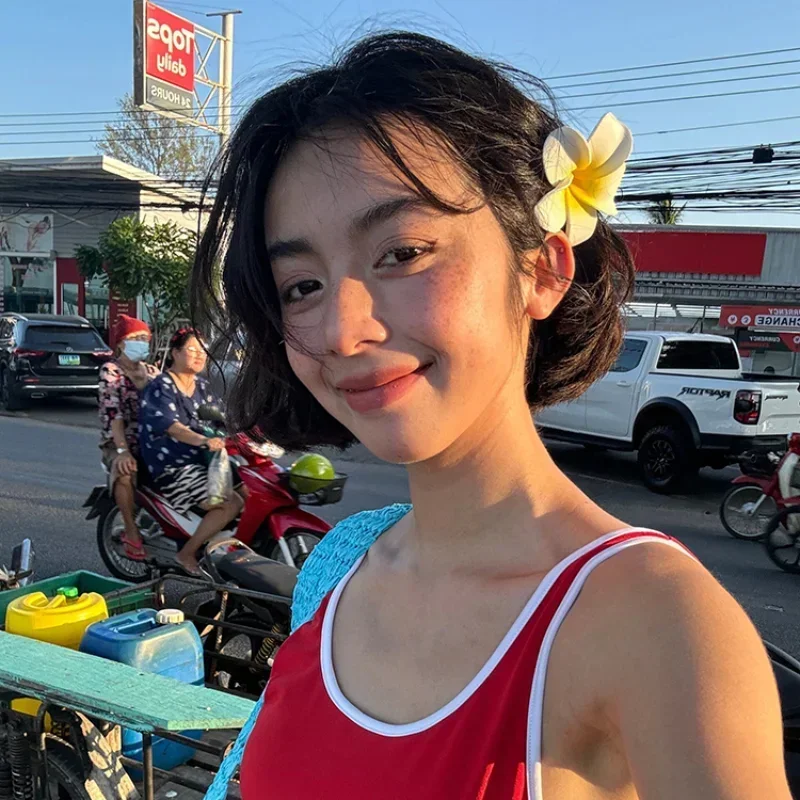 

Egg Flower Hair Clip Island Vacation Blockbuster Clip Headband Ethnic Seaside Photo Flower Hair Accessory
