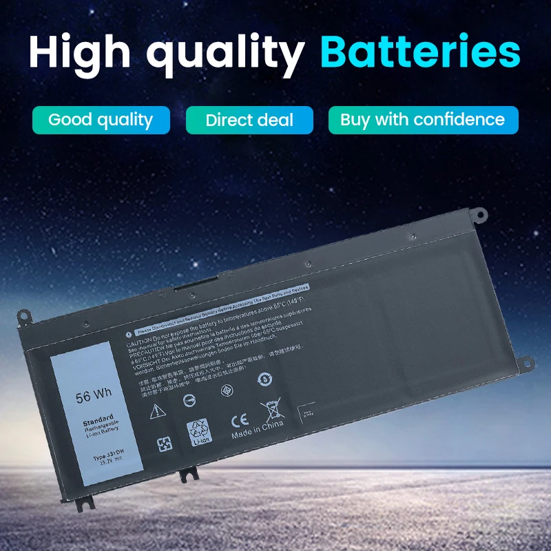 SOMI 33YDH Laptop Battery for Dell Inspiron 13 7353/15 7577/17 7000 7773 7779 7786 G3 15 3579/Vostro 15-7580 P71F Series view 3