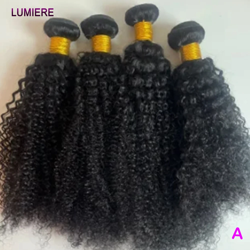 

Афро-кудрявые глубокие вьющиеся волнистые пучки человеческих волос, 100% необработанные девственные необработанные пучки человеческих волос, бразильские наращивание волос