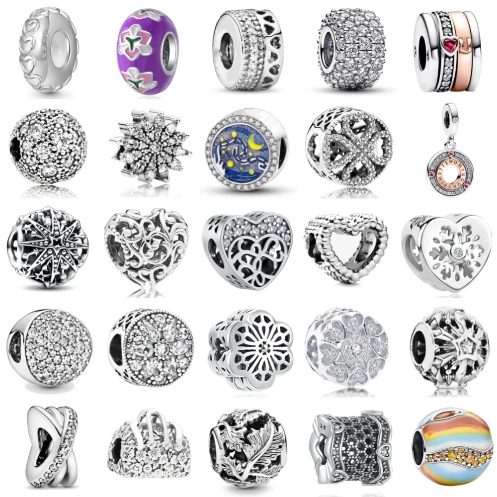 جديد 925 فضة حقيبة أوراق الشجر سحر of ley 925 سلسلة مطرز صالح الأصلي قلادة سوار DIY بها بنفسك السيدات مجوهرات اكسسوارات