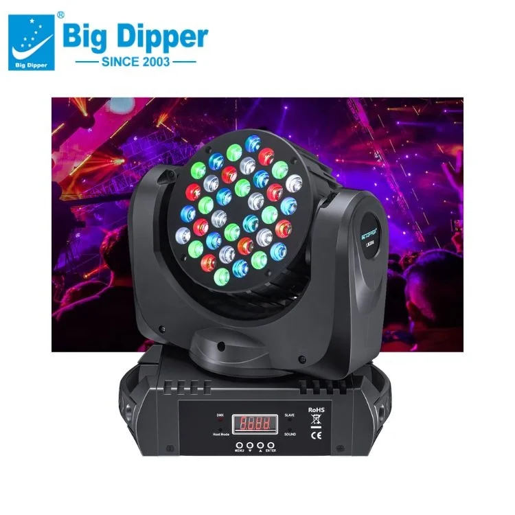 LM108 Big dipper 36*3W wash Stage Led Light Moving Head Light for mobile dj gigs Xmas birthday party bar club and musical live