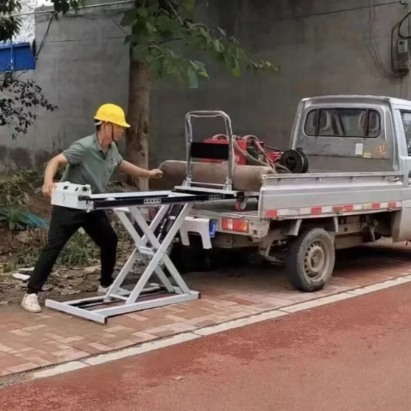 Folding trolley electric hydraulic lift flatbed truck lifting table truck lifting platform van IVECO car