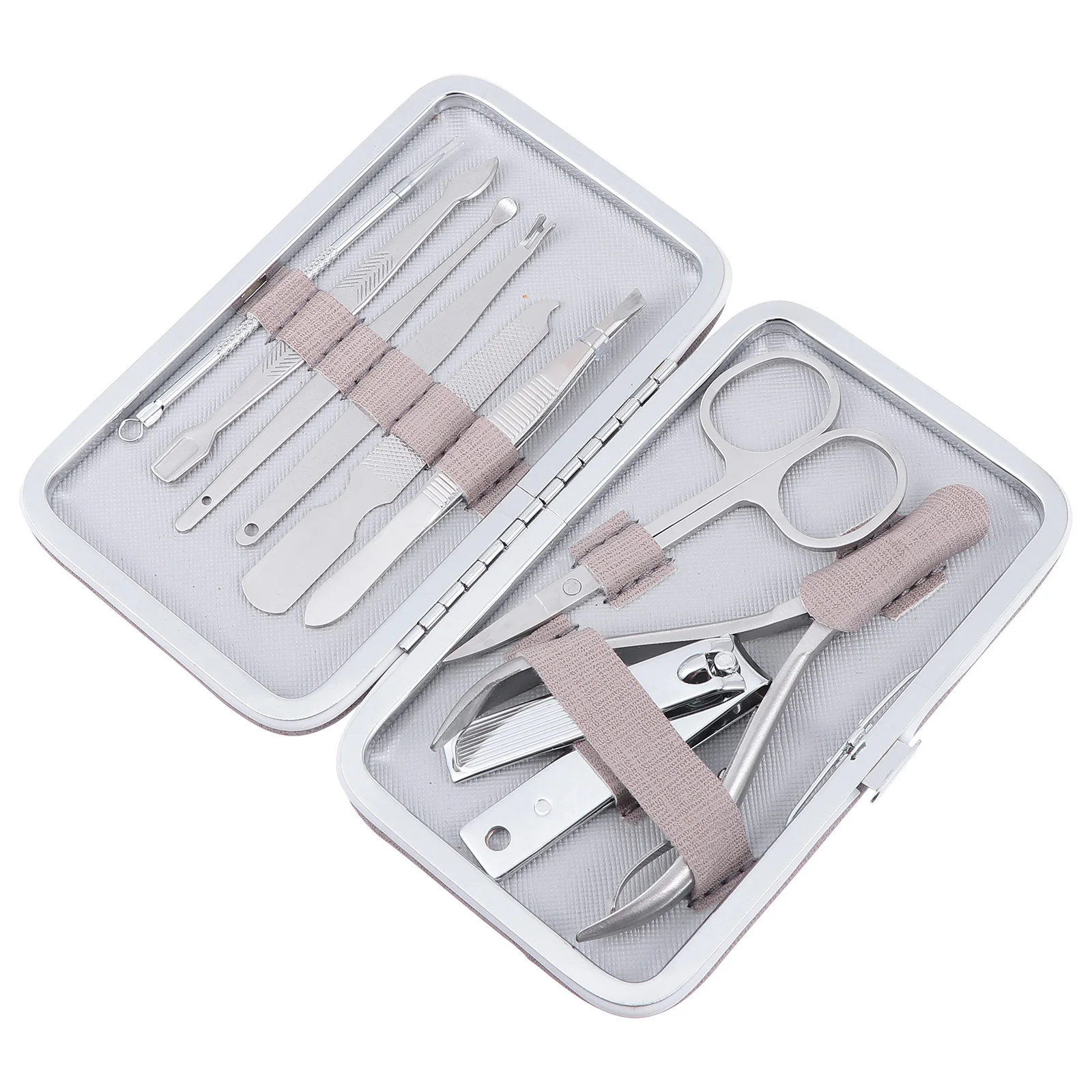 

9Pcs Manicure Pedicure Set Durable Fingernail Trimmer Professional Nail Care Tools Dead Skin Remover Gift Manicure Pedicure Set
