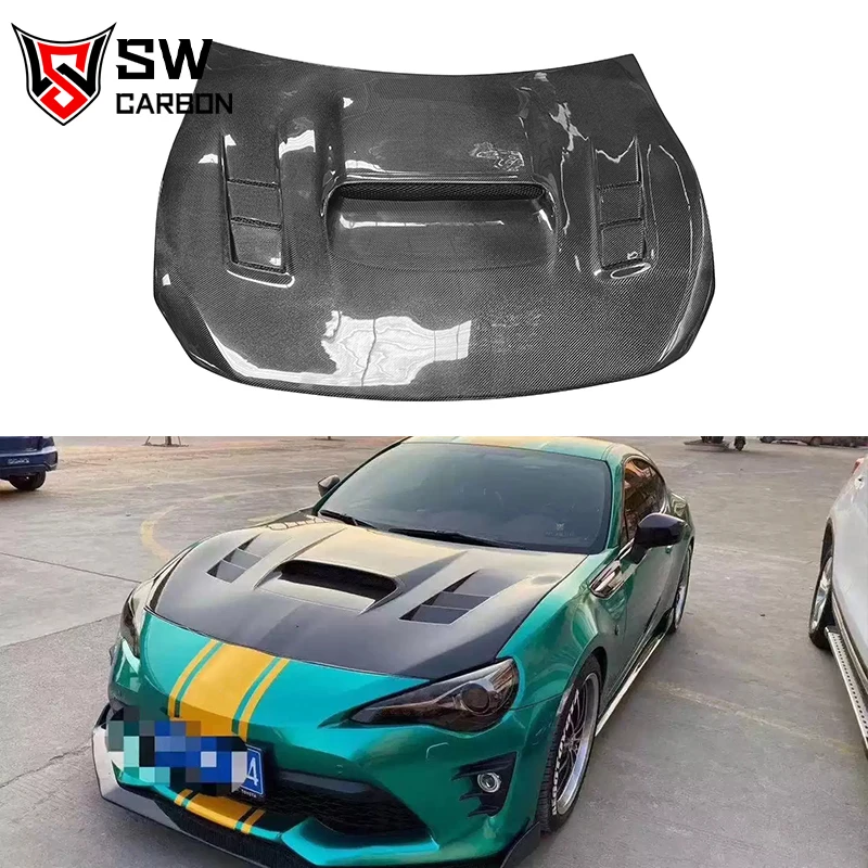 Carbon Fiber WRC Style Engine Cover for Toyota GT86 FT86 86 FRS BRZ ZN6 ZD6 Front Engine Intake Valve Cover Auto Parts