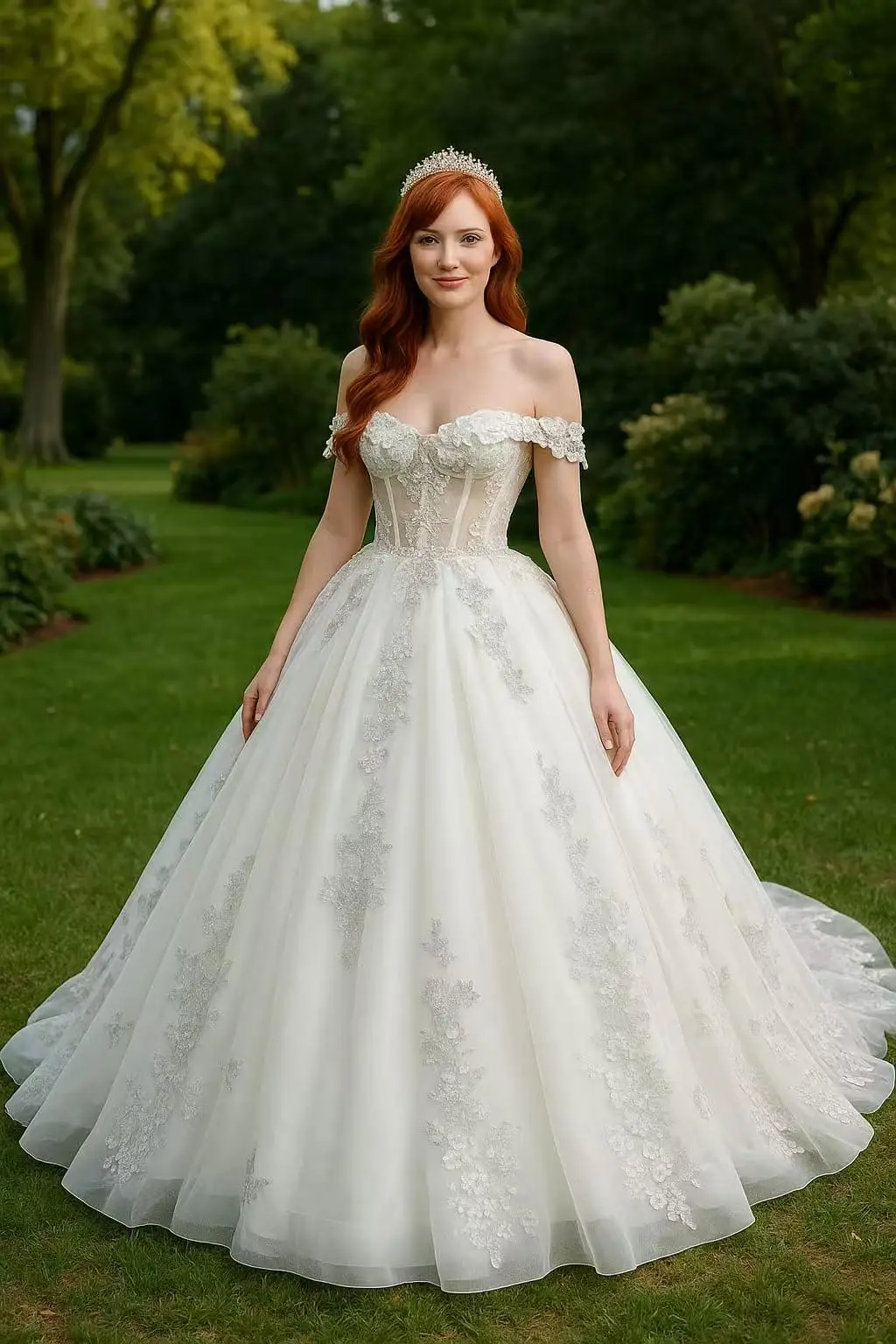 

Customized Luxury Off the Shoulder Shinny Beads Appliques Princess Wedding Dress Ballgown Bridal Gown Vestidos De Novia