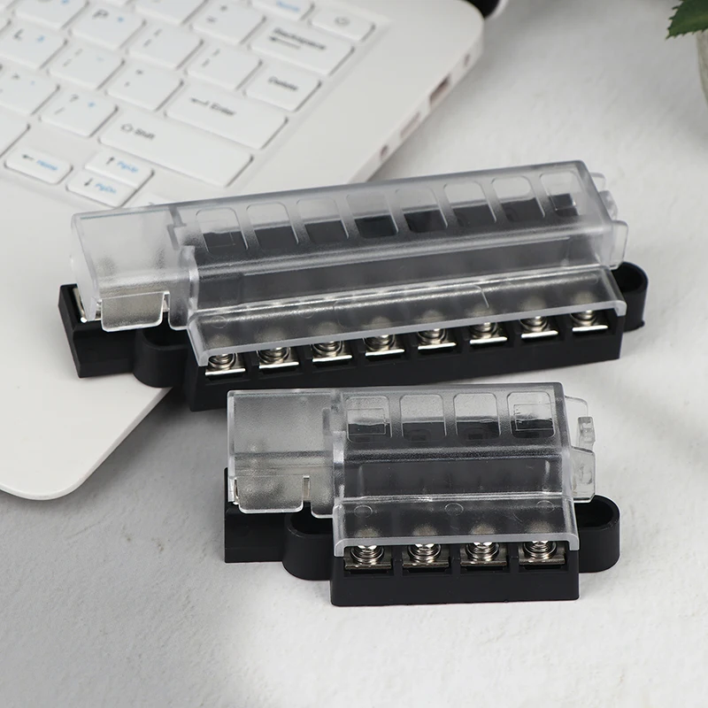 New！4/8 Way Car Fuse Accessory 12V 24V Car Truck Circuit Medium Insert Fuse Box Circuit Breaker Blade Fuses Circuit Standard