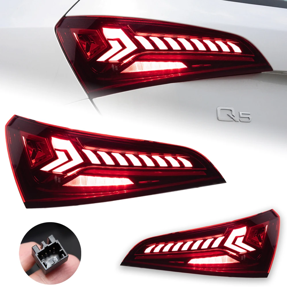 Taillights For Audi Q5 LED Rear lights 2009-2015 Tail Lamp Car Styling DRL Dynamic Turn Signal Reverse Auto Accessories