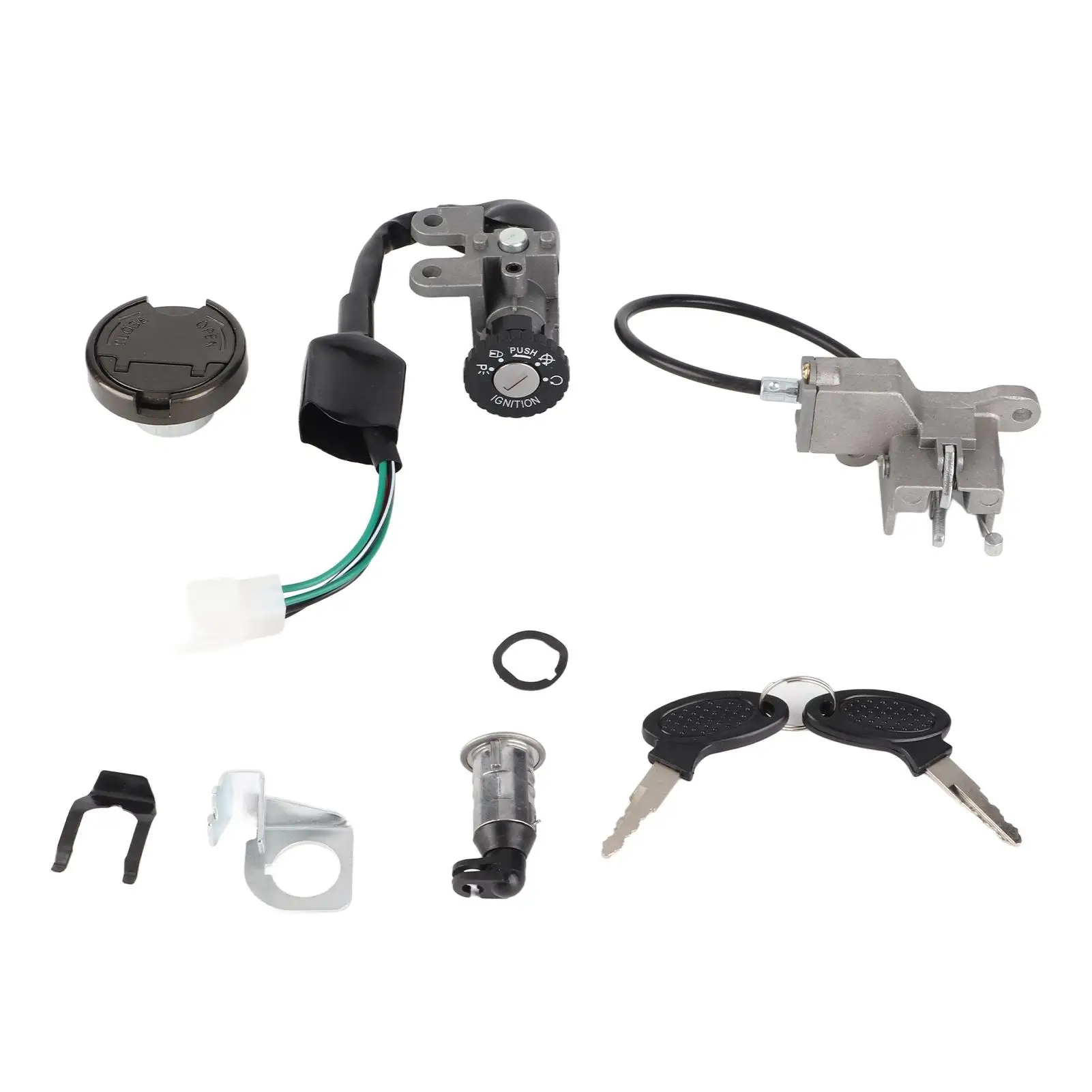 

Ignition Switch Key Lock Gas Tank Cap Set for gy6 5 cc Jonway for Taotao Roketa Scooter Moped Bike