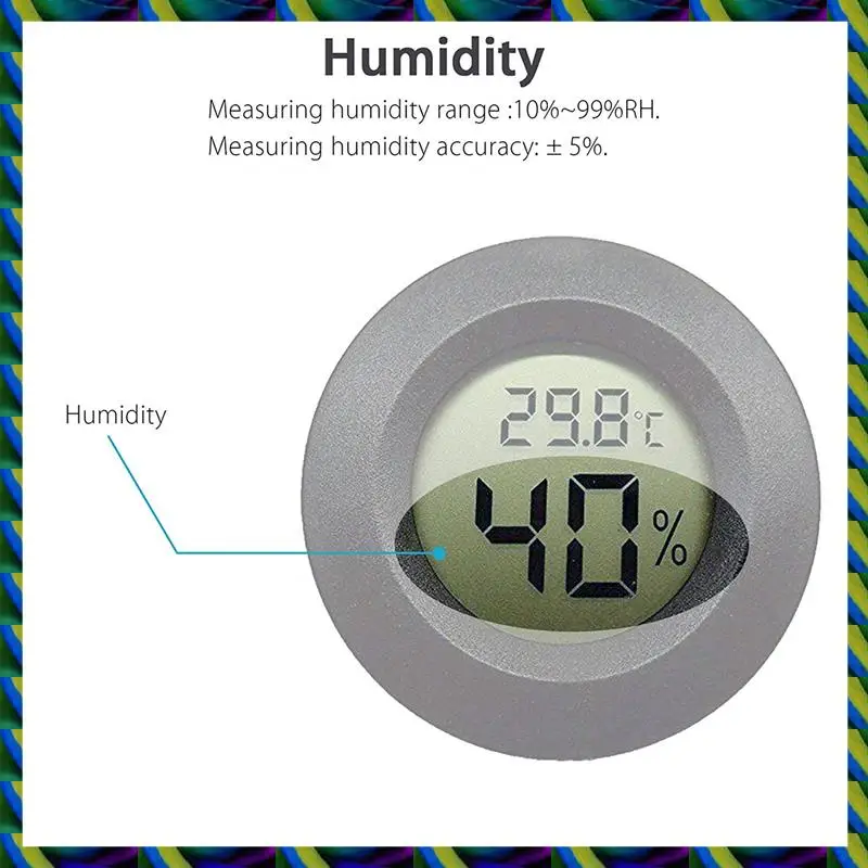 يوميا 25-حزمة مقياس الرطوبة ميزان الحرارة الرقمي شاشات كريستال بلورية مقياس الرطوبة لأجهزة ترطيب مزيلات الرطوبة Gre