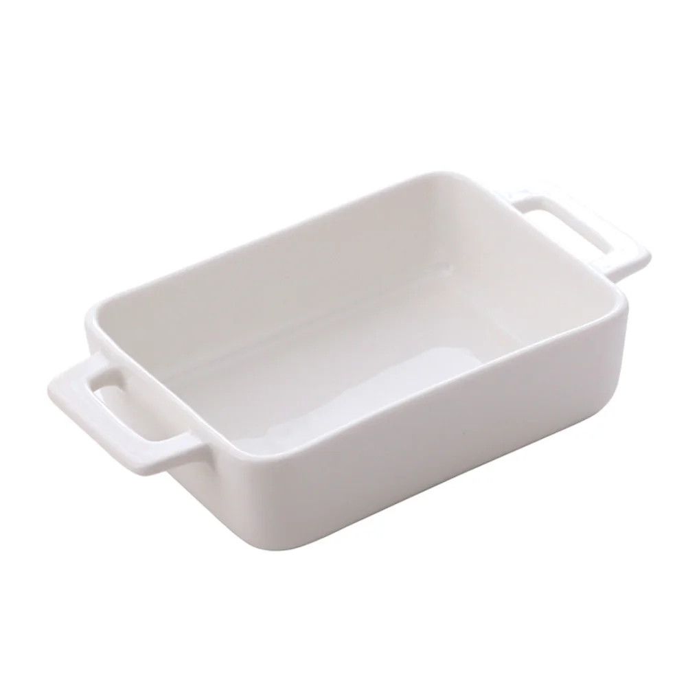 

1Pcs Baked Cheese Rice Bowl Ceramic Baking Tray Multipurpose Storage Tray Sturdy Wear-Resistant Kitchen Baking Pan for Home