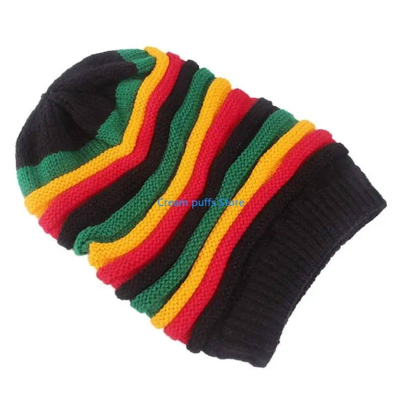 50LE Knitted Hat Pullover Warm Skull Caps Knitted Hat Party Club Accessories
